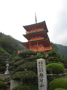 那智大社の社殿と青岸渡寺の本堂