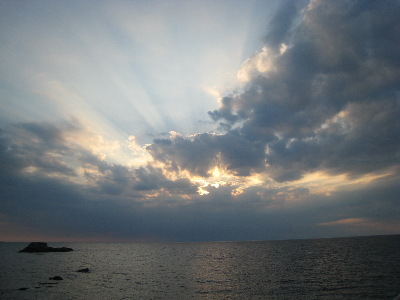 海に沈む夕日